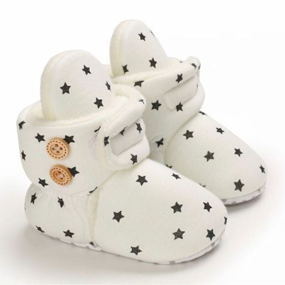 Babies non skid soft booties, White - Picture 1 of 4